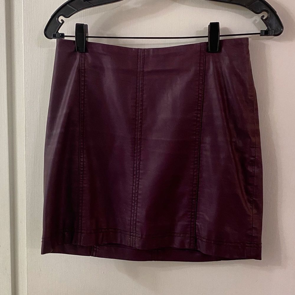 Free People Maroon Skirt